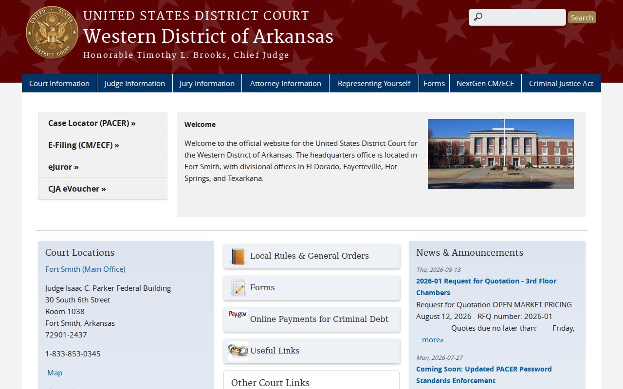 Johnson County federal district court case search source