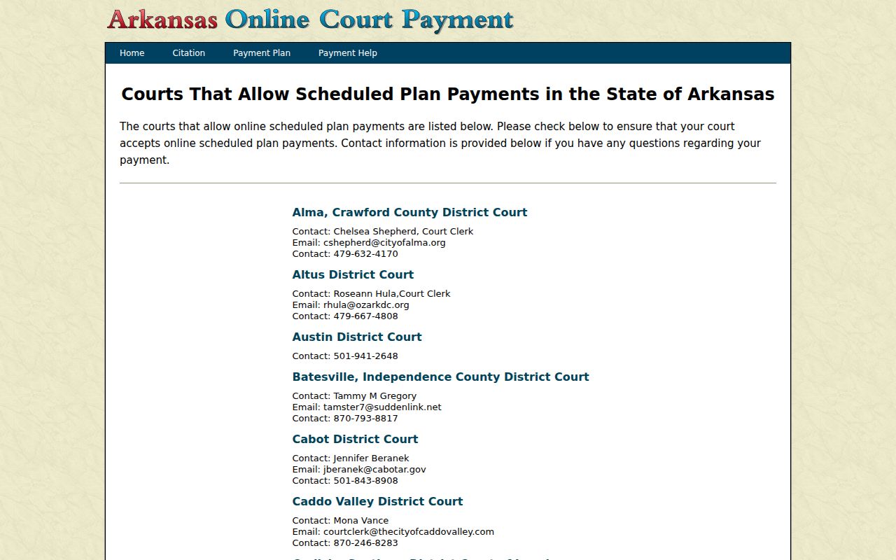 Johnson County traffic court records participating court selector